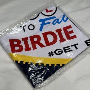 EVNROLL Golf Welcome to Birdie Town Golf Bag Towel in White - 42" x 21.5" NWT